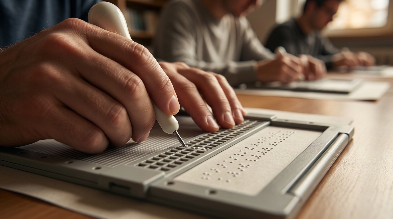 Immagine che raffigura Codice Braille: leggere il mondo con la punta delle dita  e guardare con altri occhi