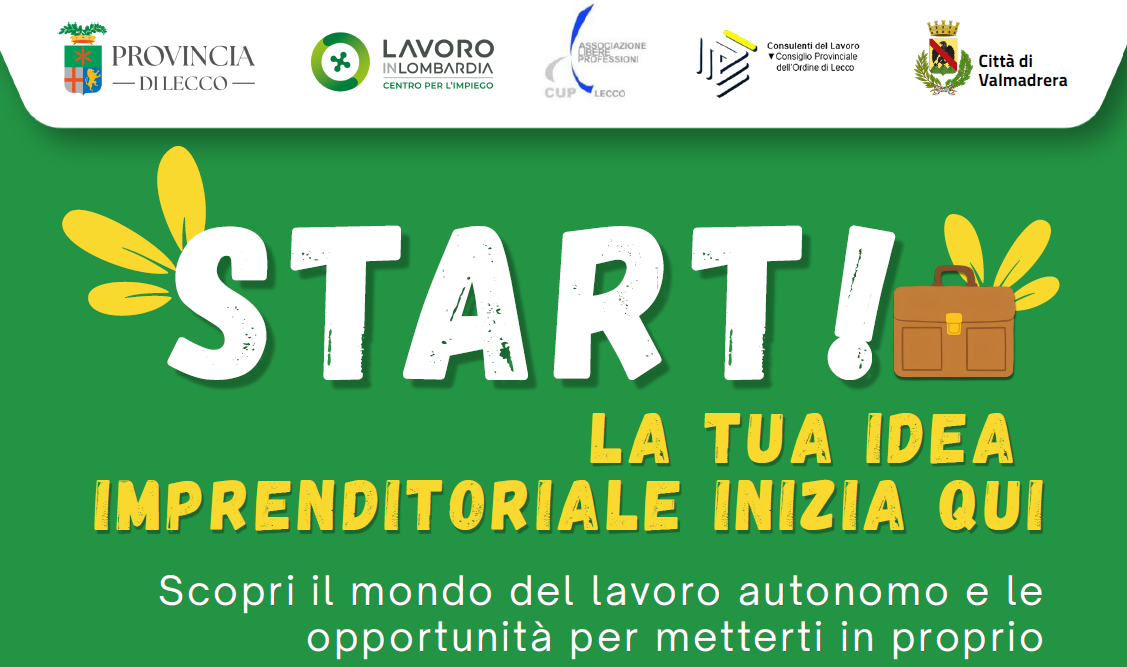 Immagine che raffigura START! La tua idea imprenditoriale inizia qui