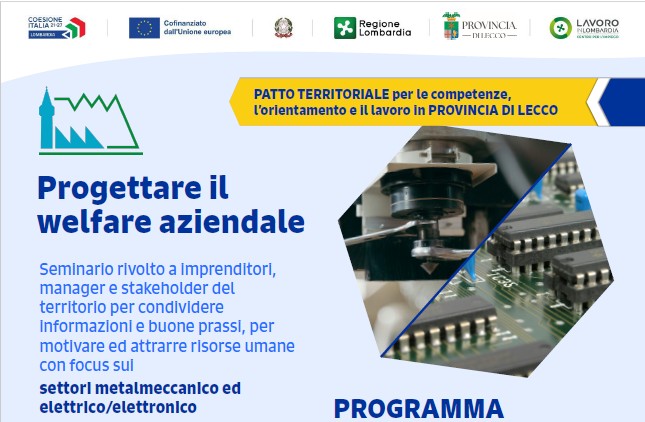 Venerdì 10 ottobre dalle 15.00 alle 17.30, presso il Polo territoriale di Lecco del Politecnico di Milano.
